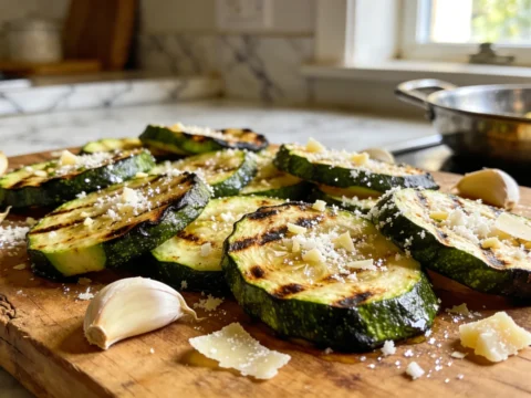 Grilled Zucchini with Garlic and Parmesan — 10 Minutes