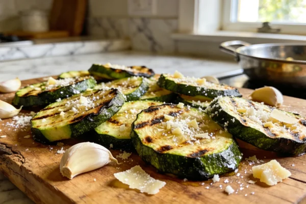 Grilled Zucchini with Garlic and Parmesan — 10 Minutes