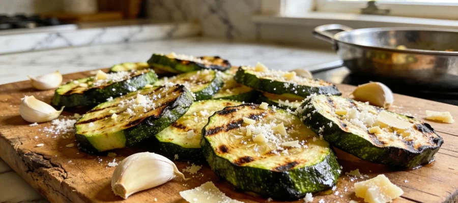 Grilled Zucchini with Garlic and Parmesan — 10 Minutes
