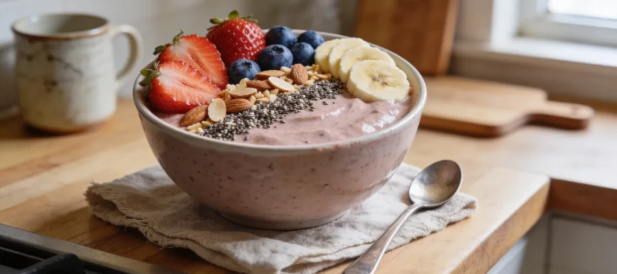 High Protein Smoothie Bowl — 30g Protein, No Powder