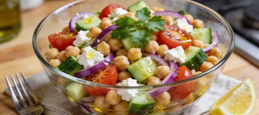 Mediterranean Chickpea Salad — Easy No-Cook Lunch