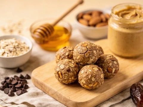 No Bake Energy Balls — 5 Ingredient Healthy Snack