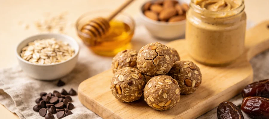 No Bake Energy Balls — 5 Ingredient Healthy Snack