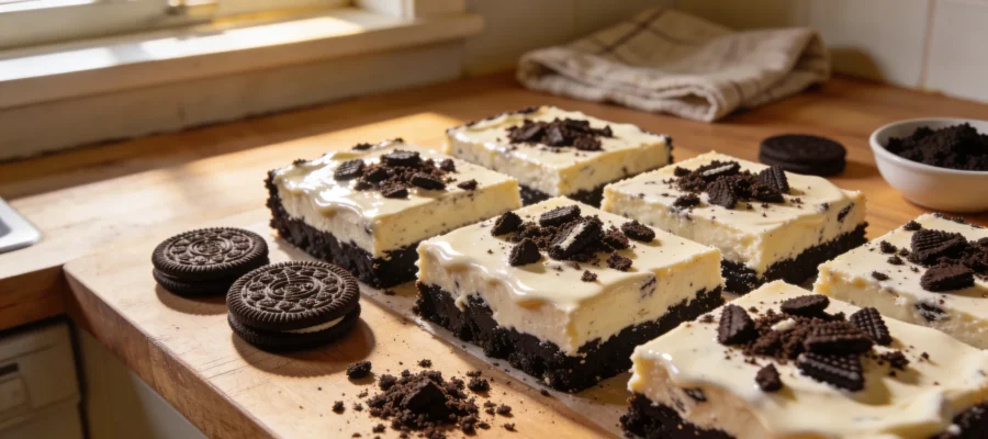 No Bake Oreo Cheesecake Bars — Easy Party Dessert