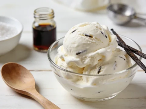 No Churn Vanilla Ice Cream — 3 Ingredients, No Machine