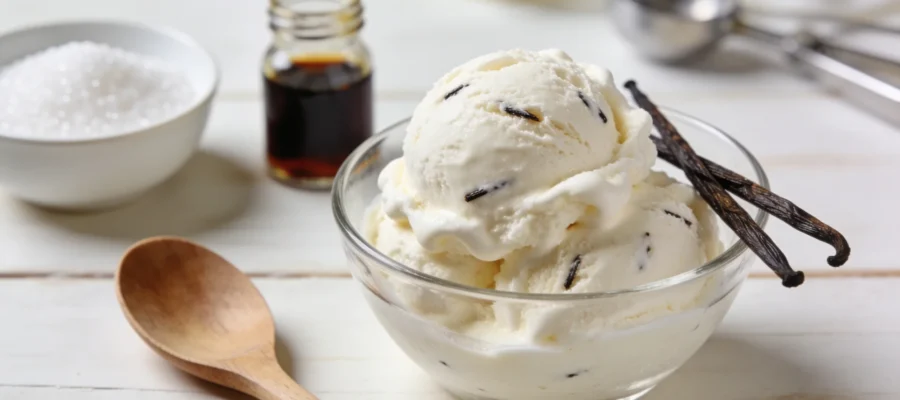 No Churn Vanilla Ice Cream — 3 Ingredients, No Machine