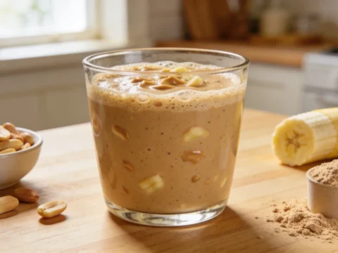 Peanut Butter Banana Protein Smoothie — 25g Protein