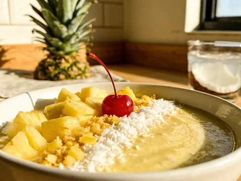 Piña Colada Smoothie Bowl — Tropical Breakfast Vibes