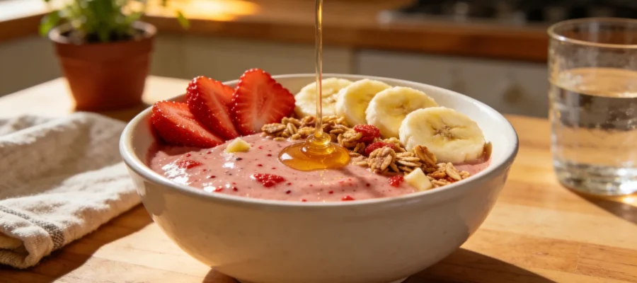 Strawberry Banana Smoothie Bowl — 4 Ingredients
