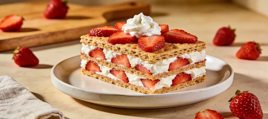 Strawberry Icebox Cake — No Bake Summer Crowd Pleaser