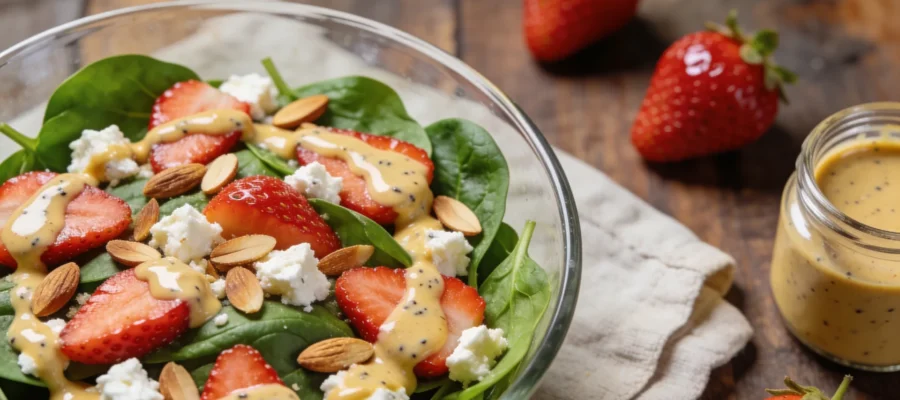 Strawberry Spinach Salad with Poppy Seed Dressing
