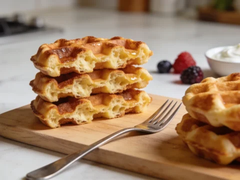 Fluffy Protein Waffles Recipe (Crispy Outside, 18g Protein)
