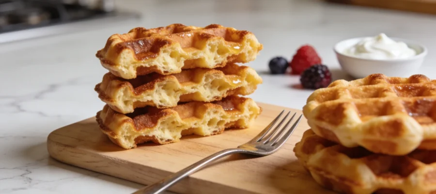 Fluffy Protein Waffles Recipe (Crispy Outside, 18g Protein)