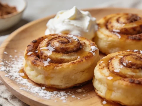 Mini Cinnamon Roll Pancakes for a Fun Breakfast