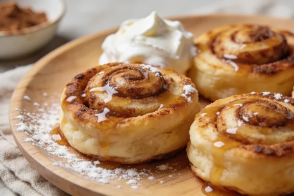 Mini Cinnamon Roll Pancakes for a Fun Breakfast