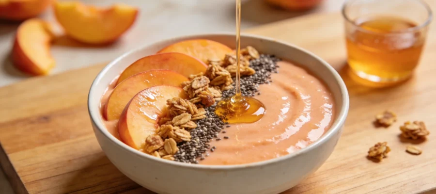 Peach Smoothie Bowl — Summer Breakfast Idea