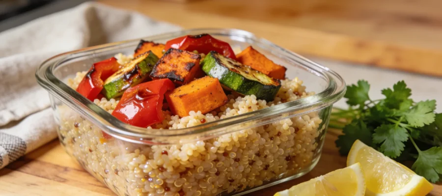 Quinoa Salad with Roasted Vegetables — Summer Meal Prep