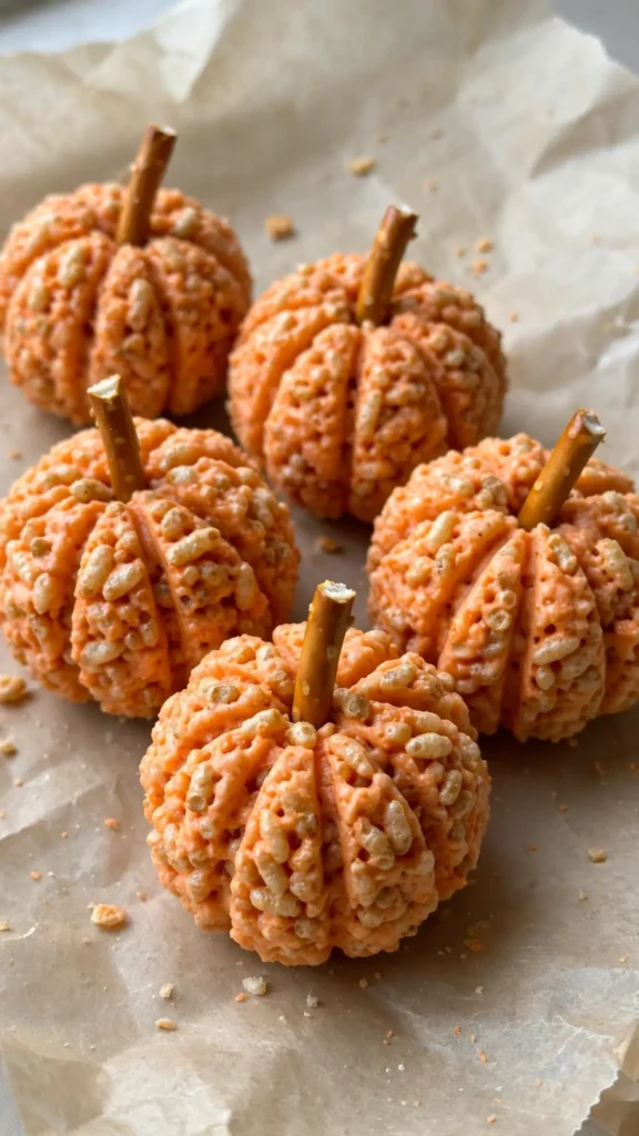 No-Bake Pumpkin Rice Krispie Treats