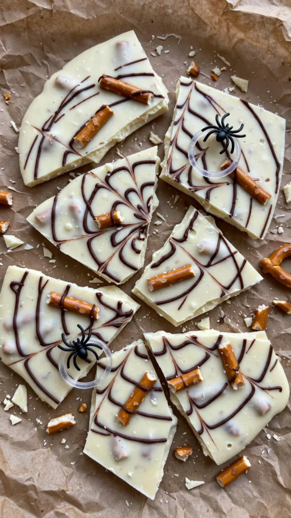 Spider Web Pretzel Bark